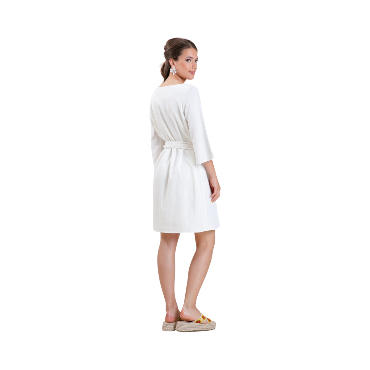 Kailey Linen Dress - White