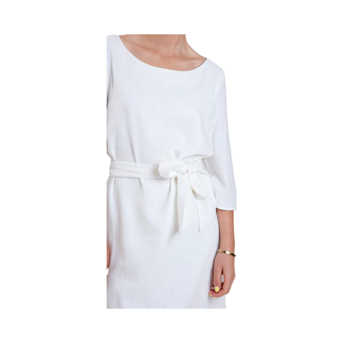 Kailey Linen Dress - White