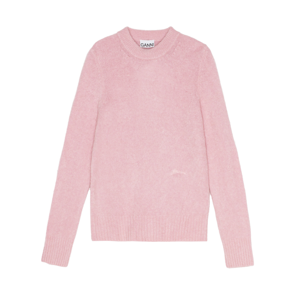 Brushed Alpaca O-neck - Pink