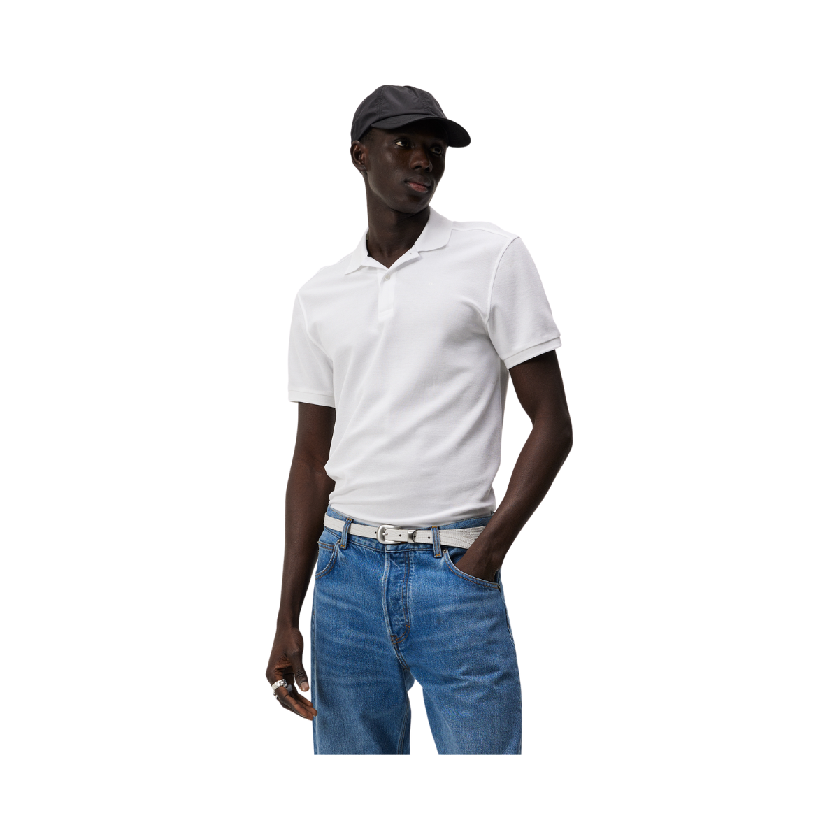 Troy Pique Polo Shirt - White