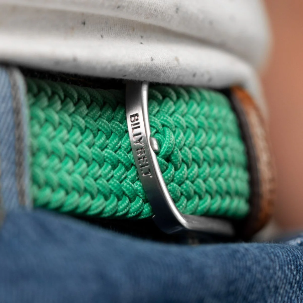 Elastic Woven Belt - Green