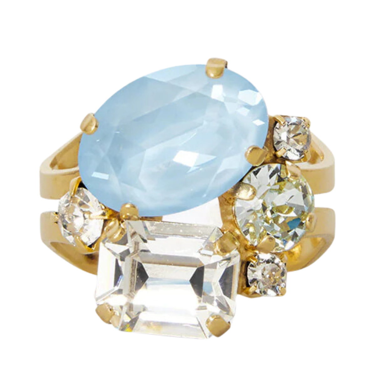 Mini Carolina Ring Gold - Blue