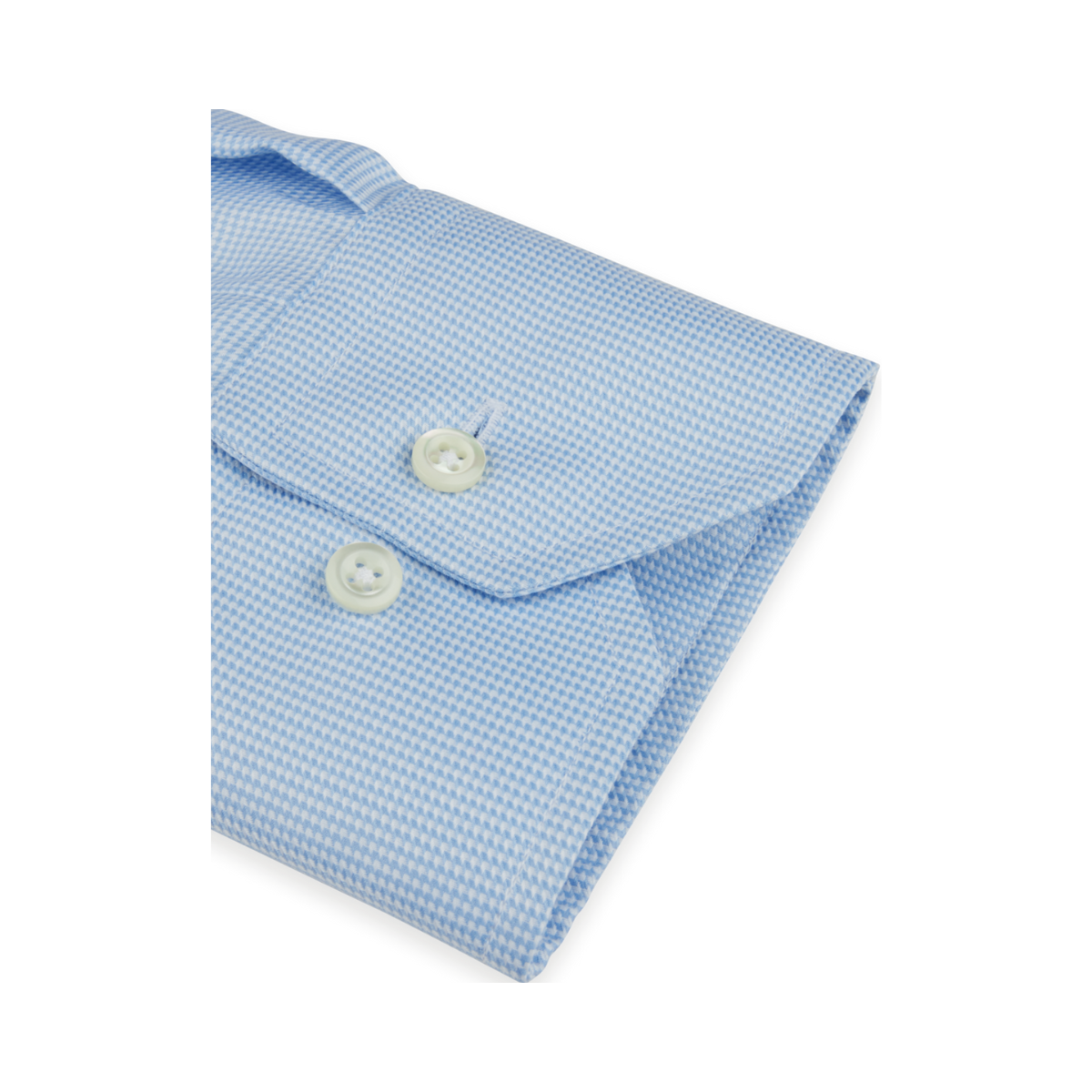 Hounds Tooth Fitted Body Shirt - Blue