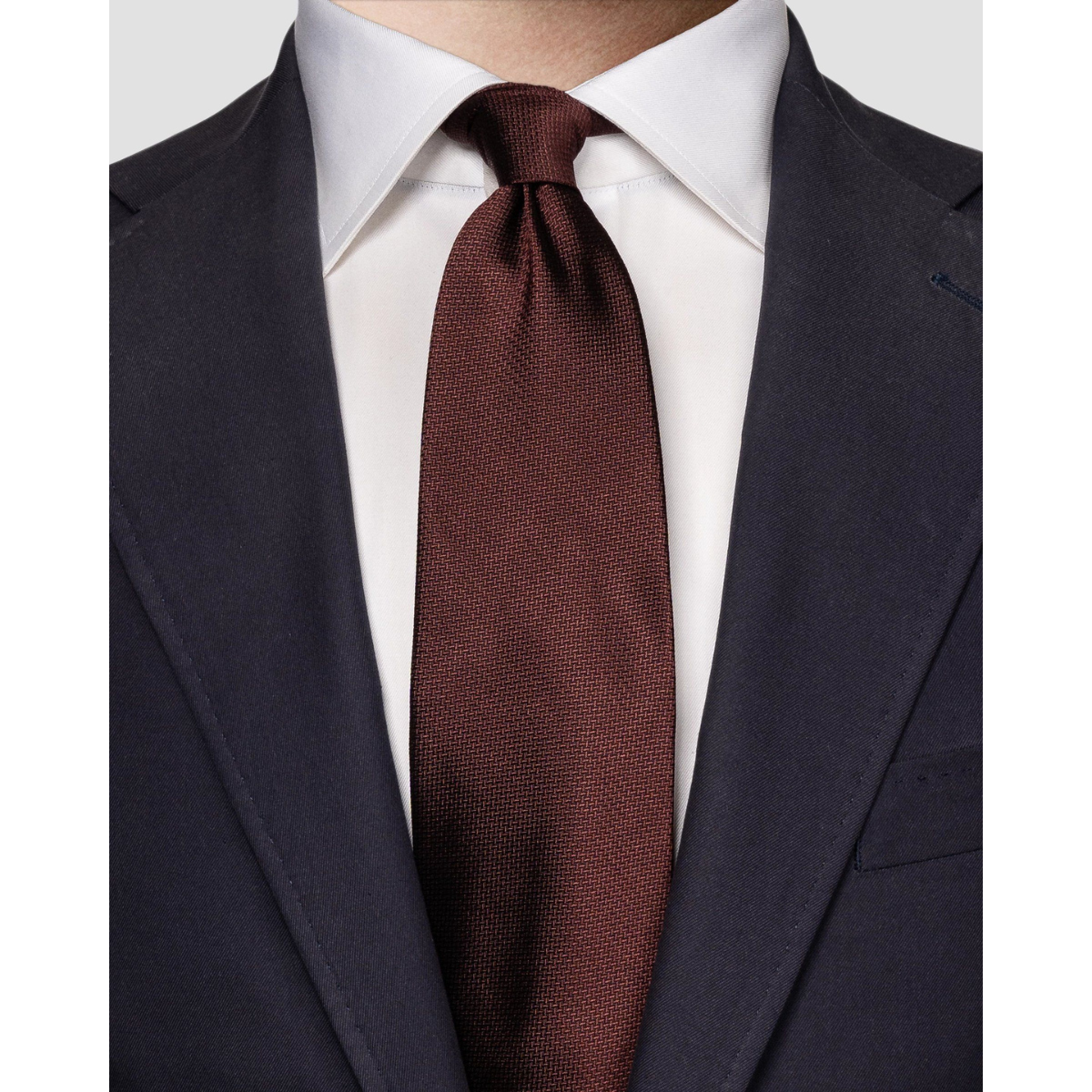 Solid Woven Silk Tie - Red