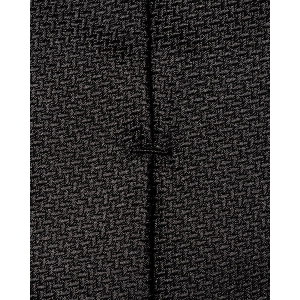 Solid Woven Silk Tie - Black