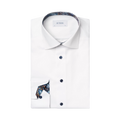 Floral Effect Signature Twill - White