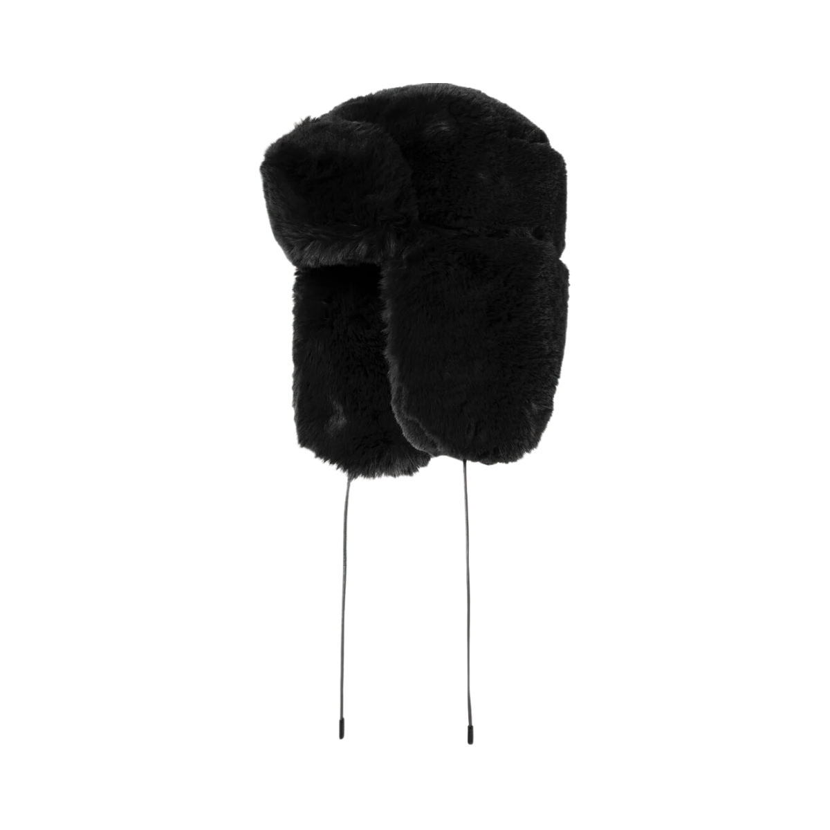 Cher Fluffy Aviator Hat - Black