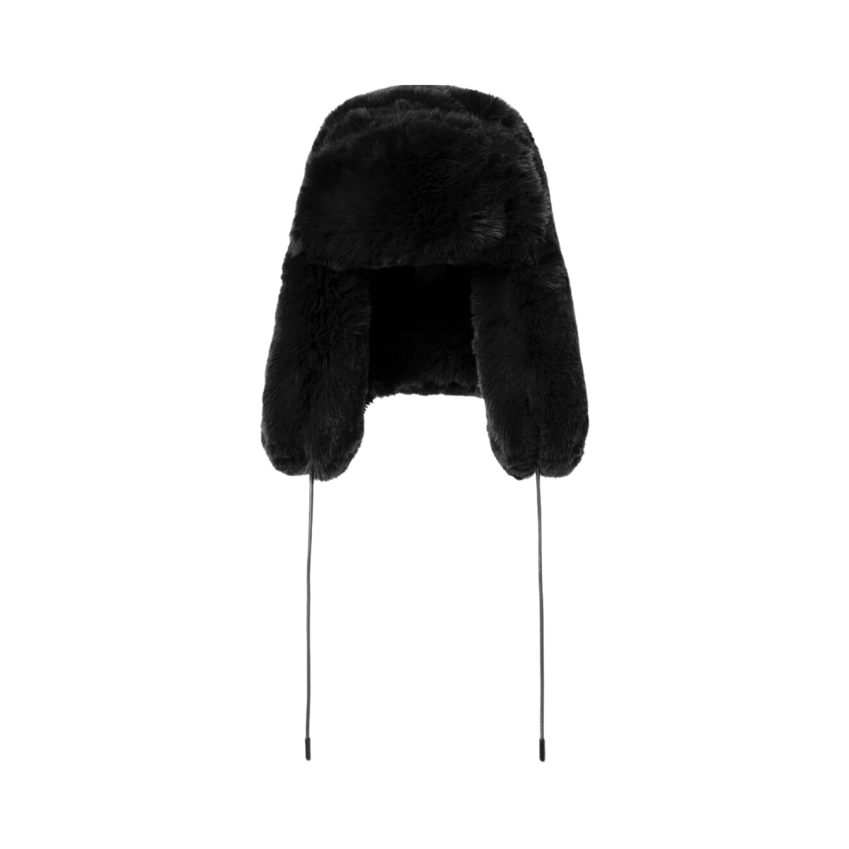 Cher Fluffy Aviator Hat - Black