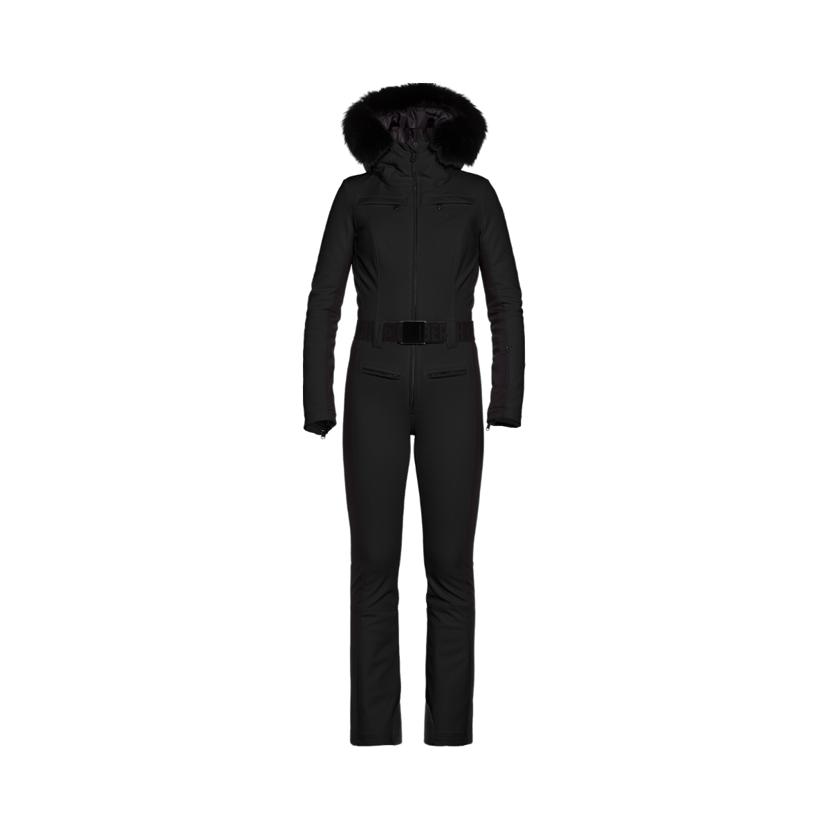 Parry Faux Border Ski Suit - Black