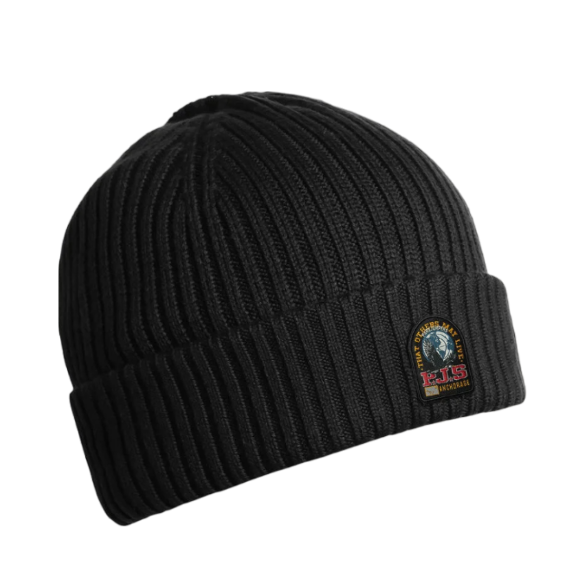 Rib Hat Knitted Beanie - Black