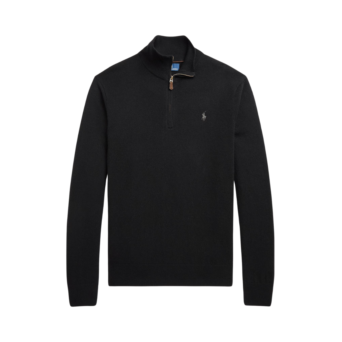 Wool Quarter-Zip Sweater - Black