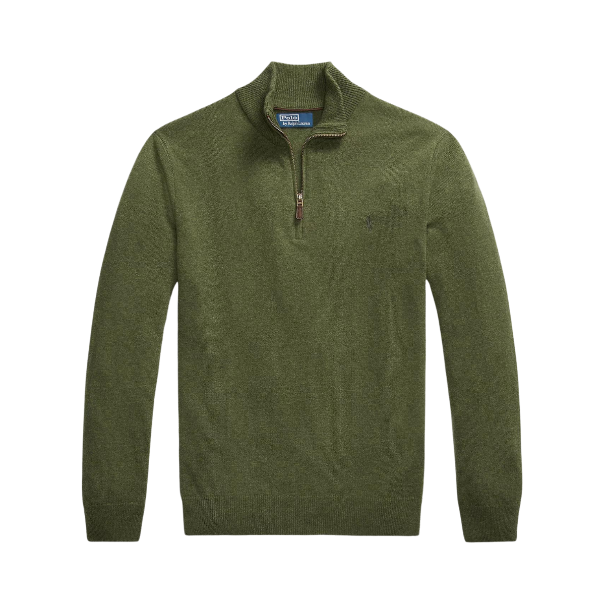 Wool Quarter-Zip Sweater - Green