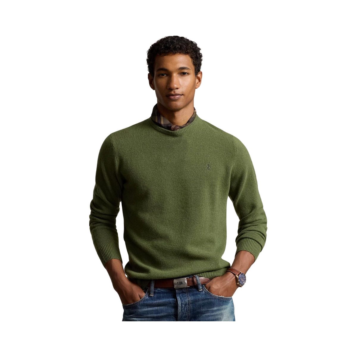 Wool Crewneck Sweater - Green