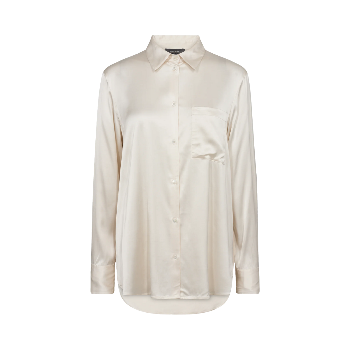 Linda Satin Shirt - Beige