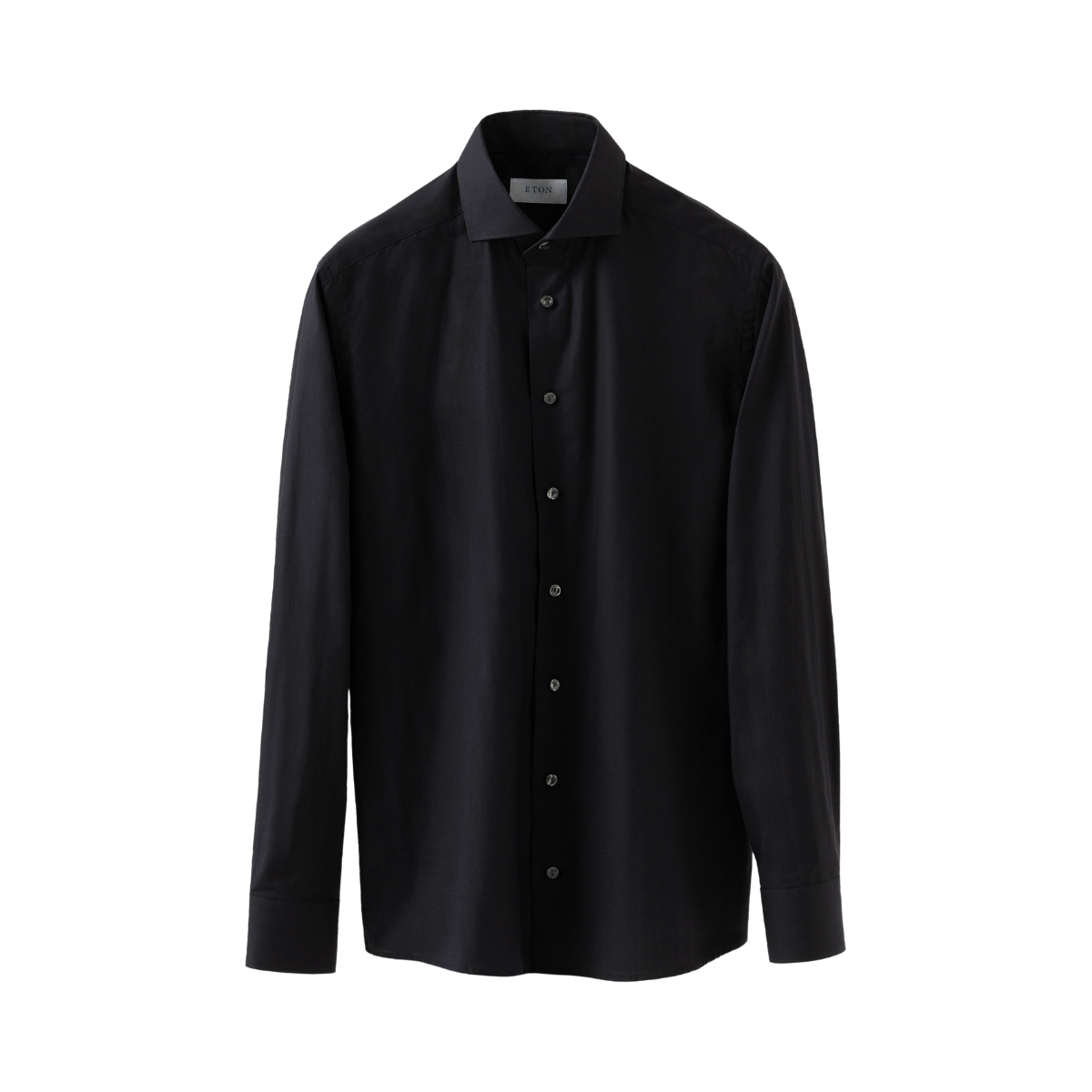 Herringbone Wrinkle Free Flannel Shirt - Black