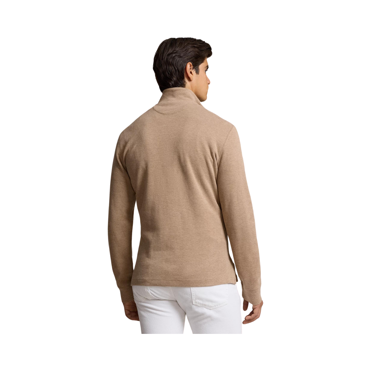 Estate-Rib Quarter-Zip Pullover - Beige