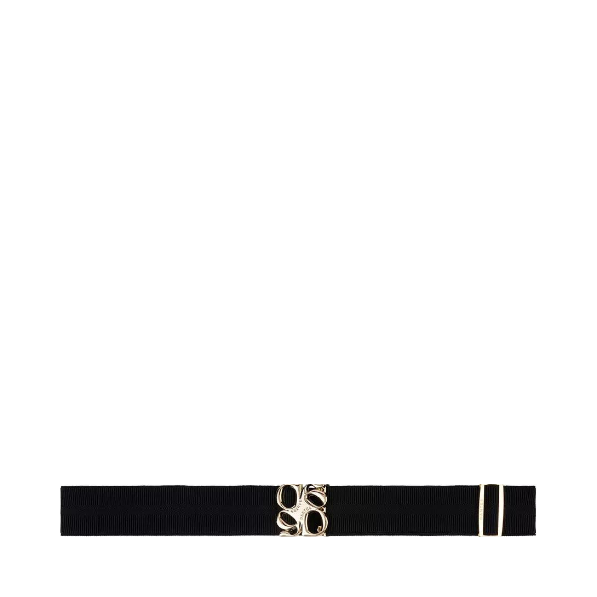 D6 Motif logo tape belt gold - Black