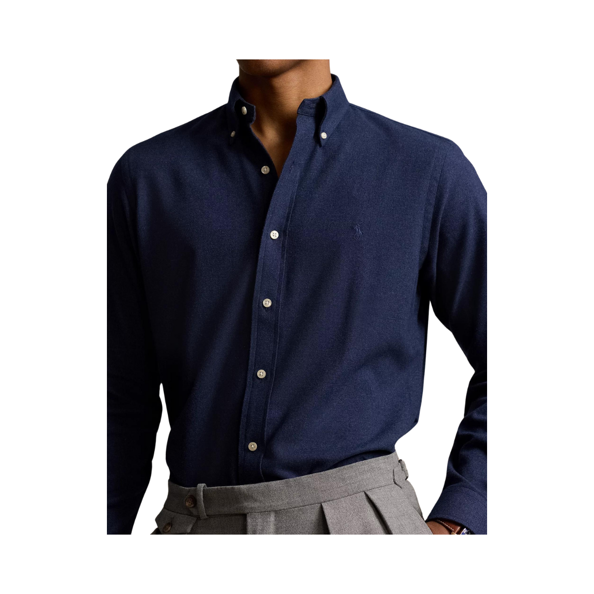 Custom Fit Performance Twill Shirt - Navy