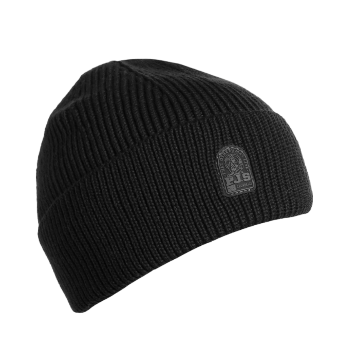 Plain Knitted Beanie - Black