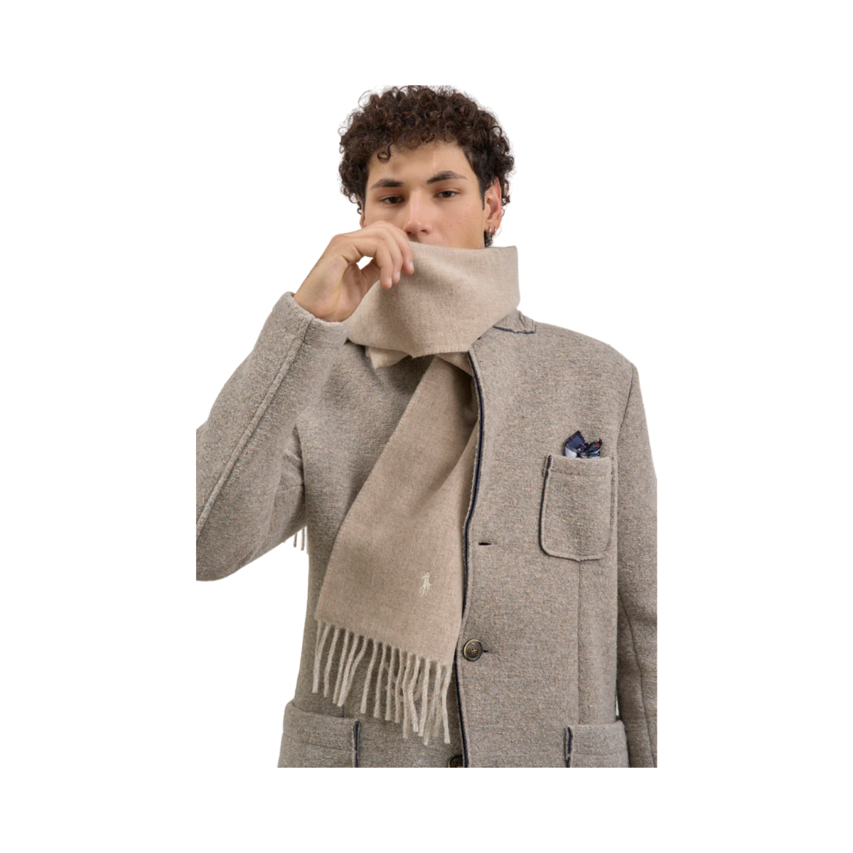 Classic Reversible Scarf - Beige