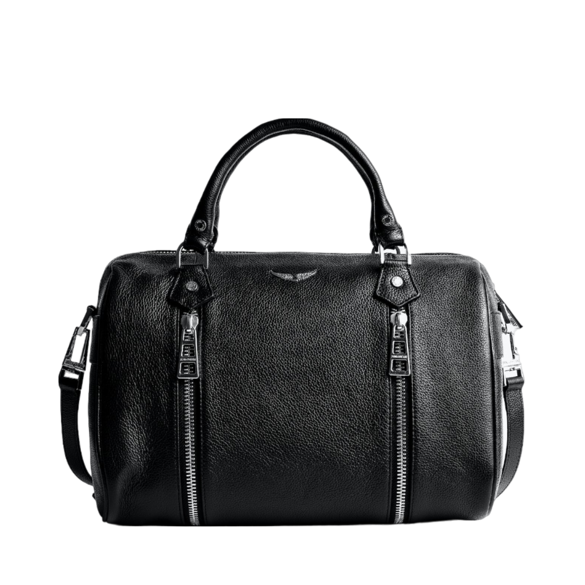 Medium Sunny Grained Bag - Black