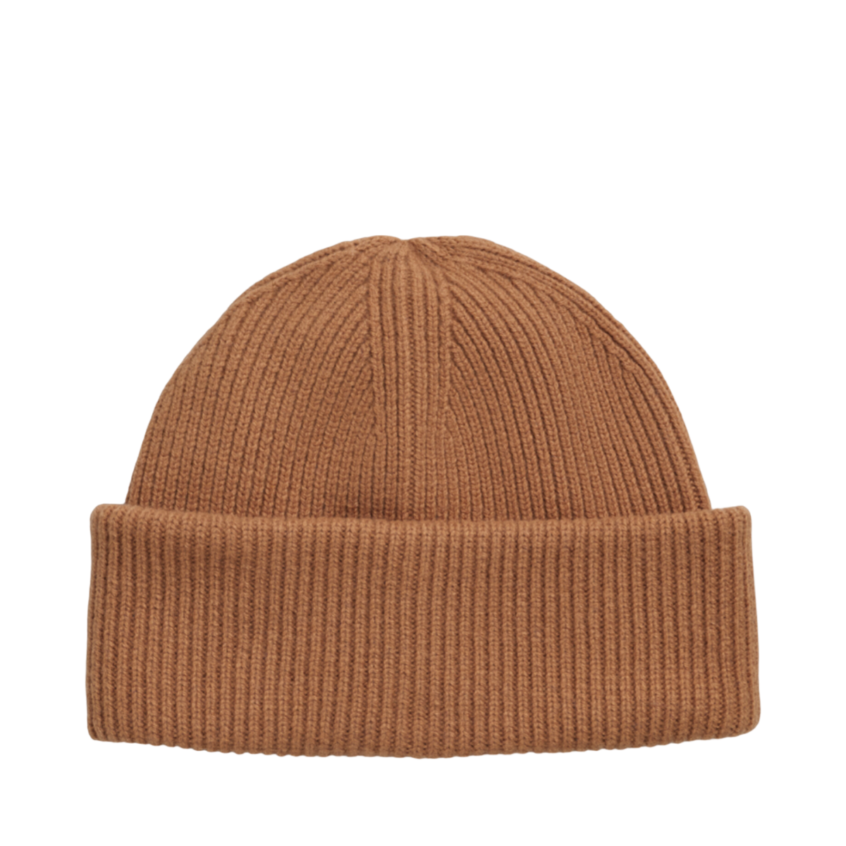 Wool Ribbed Beanie - Orange