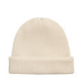 Wool Ribbed Beanie - White