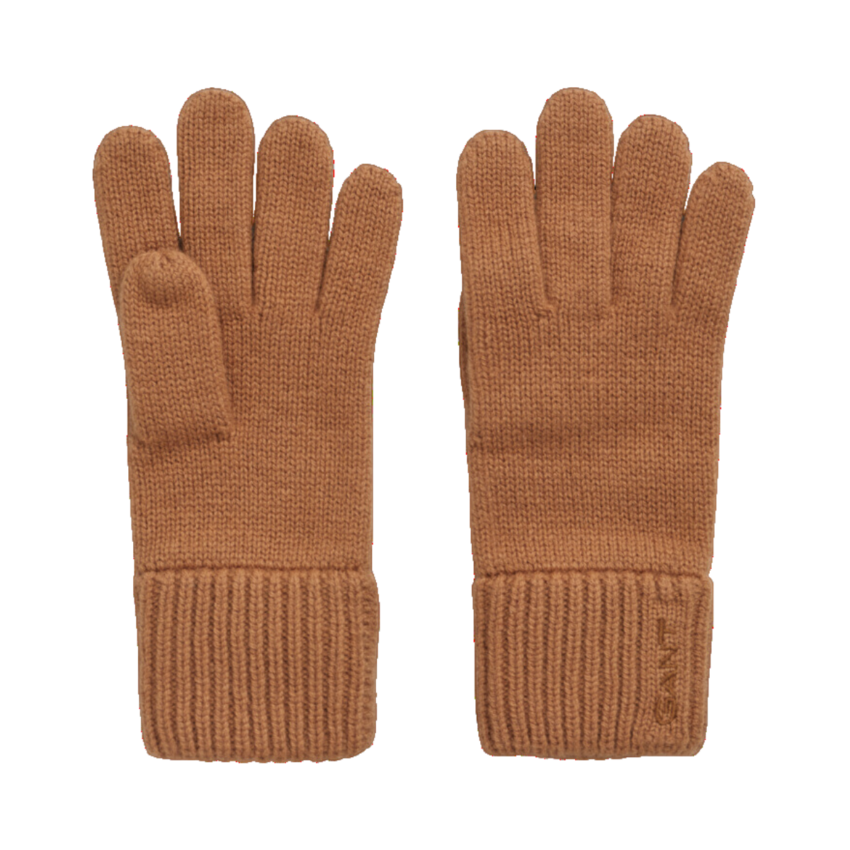 Wool Knit Gloves - Orange