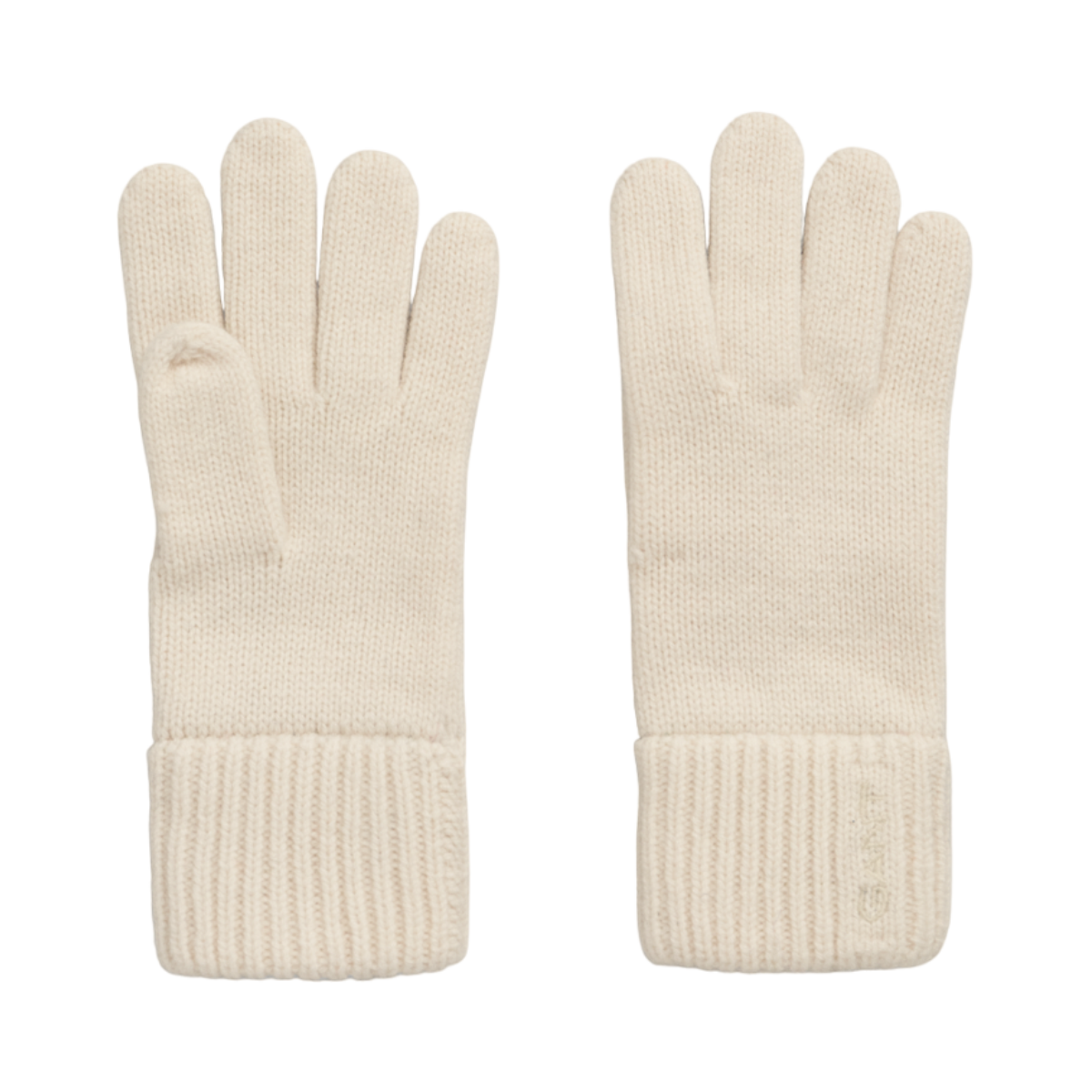 Wool Knit Gloves - White