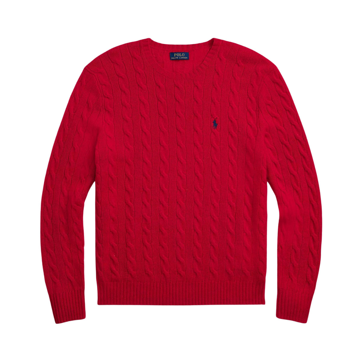 Cable-Knit Wool-Cashmere Sweater - Red