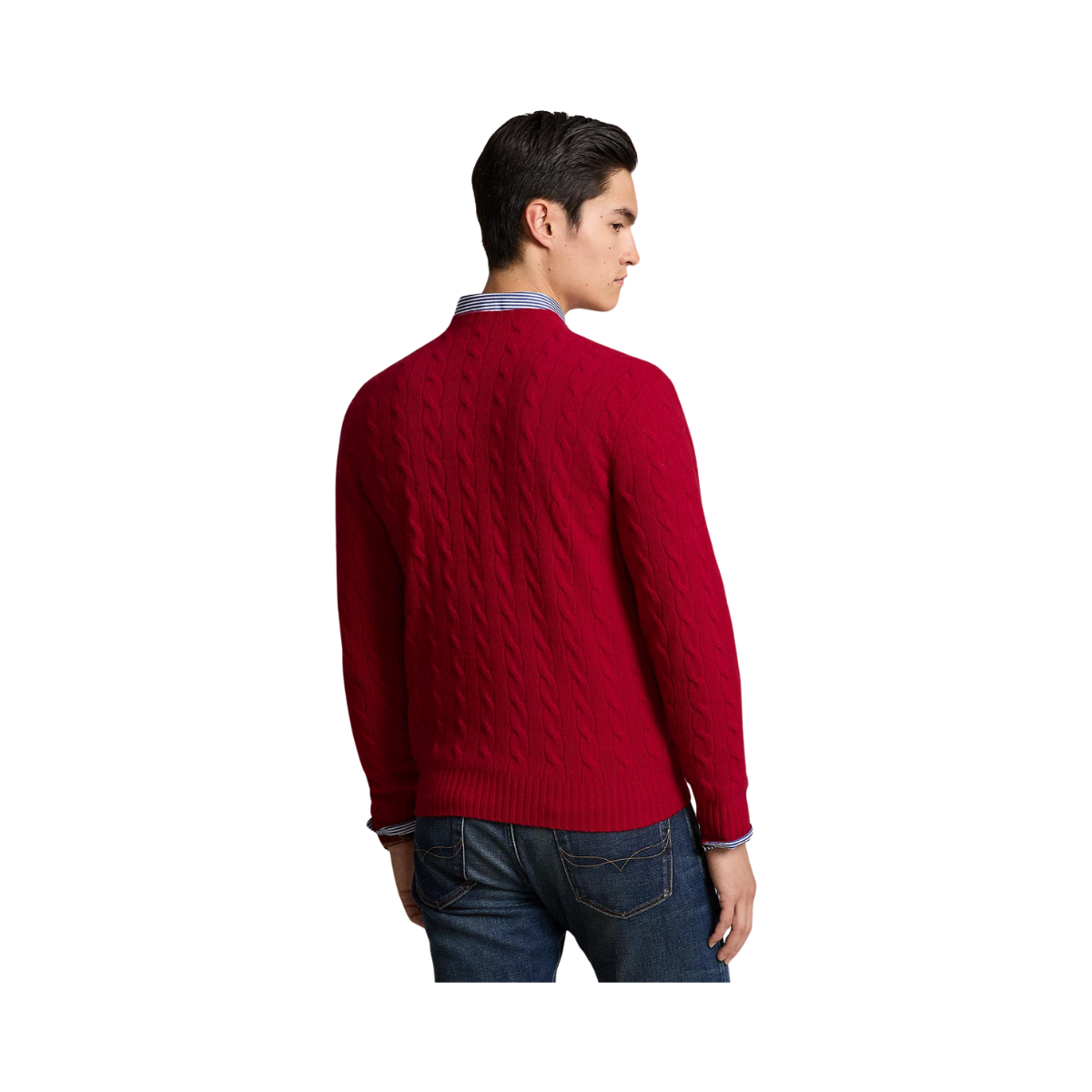 Cable-Knit Wool-Cashmere Sweater - Red