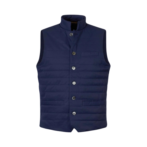 Stenströms GILET MID LAYER TWILL - NAVY
