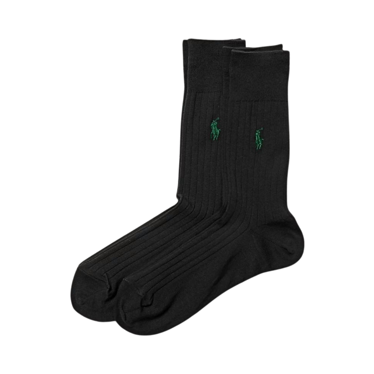 Rib Egyptian Socks 2pcs - Black