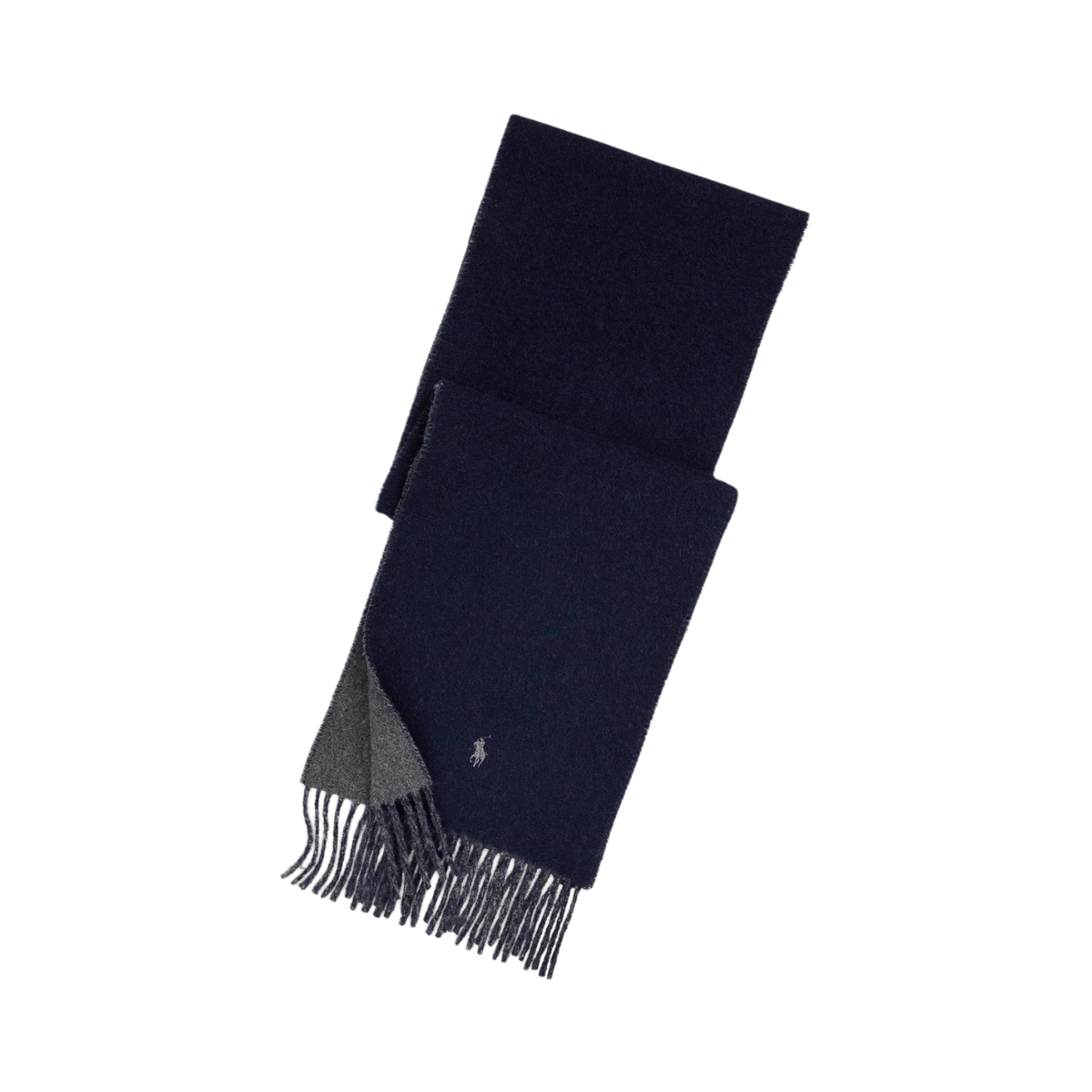 Reversible Wool-Blend Scarf - Navy