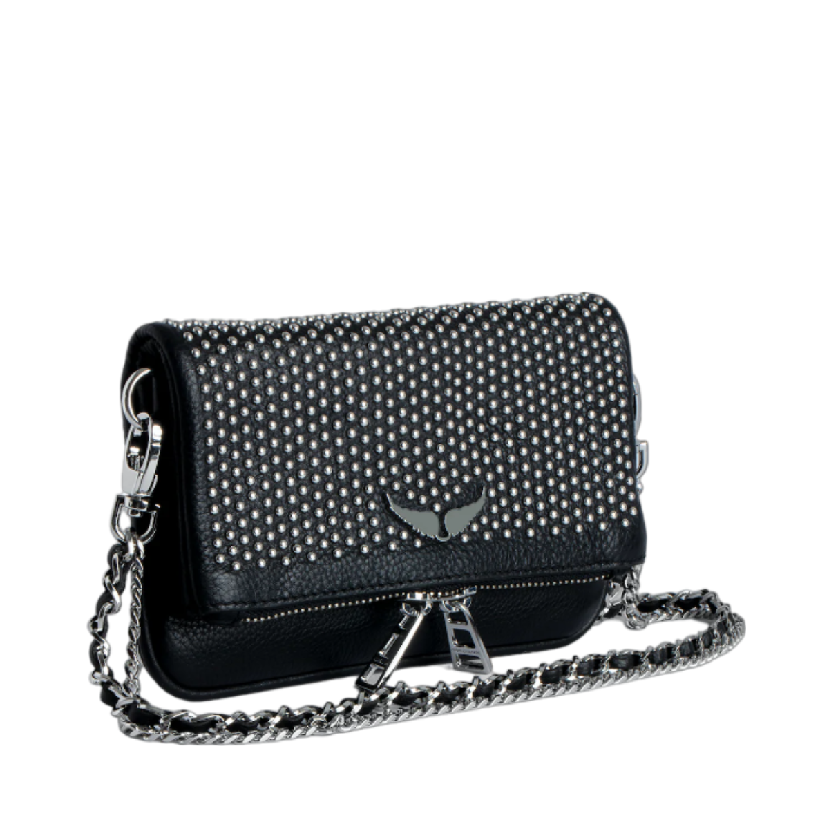 Rock Nano Dotted Swiss Clutch - Black