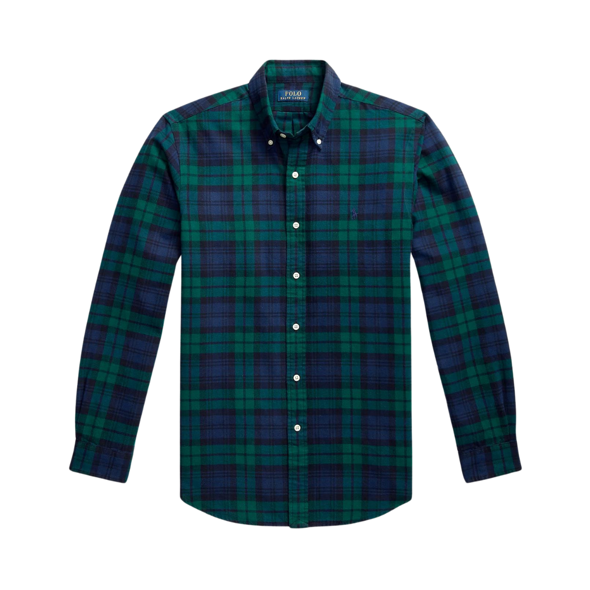 Long Sleeve Sport Shirt - 001 Navy/Green