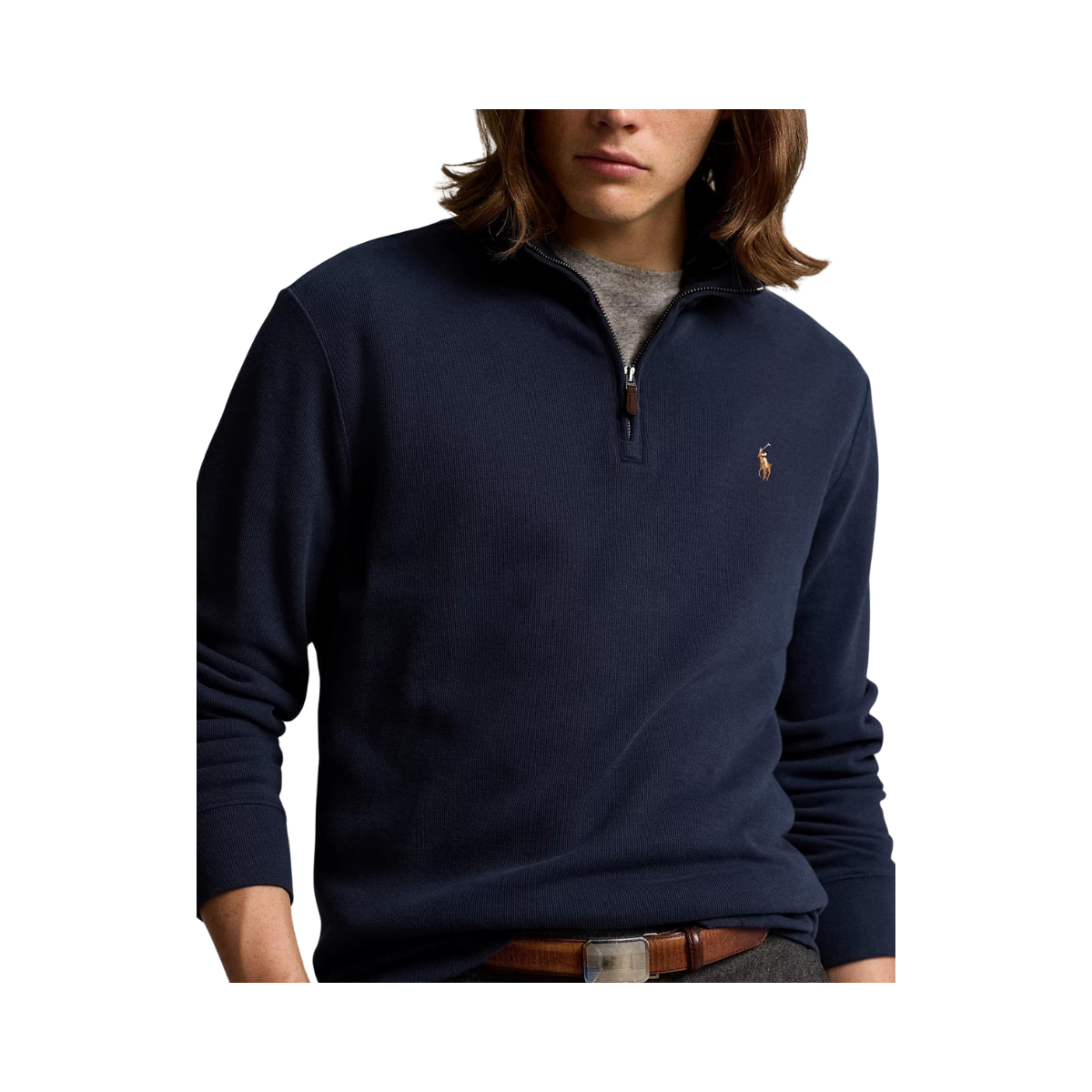 Estate-Rib Quarter-Zip Pullover - 029 Cruise Navy