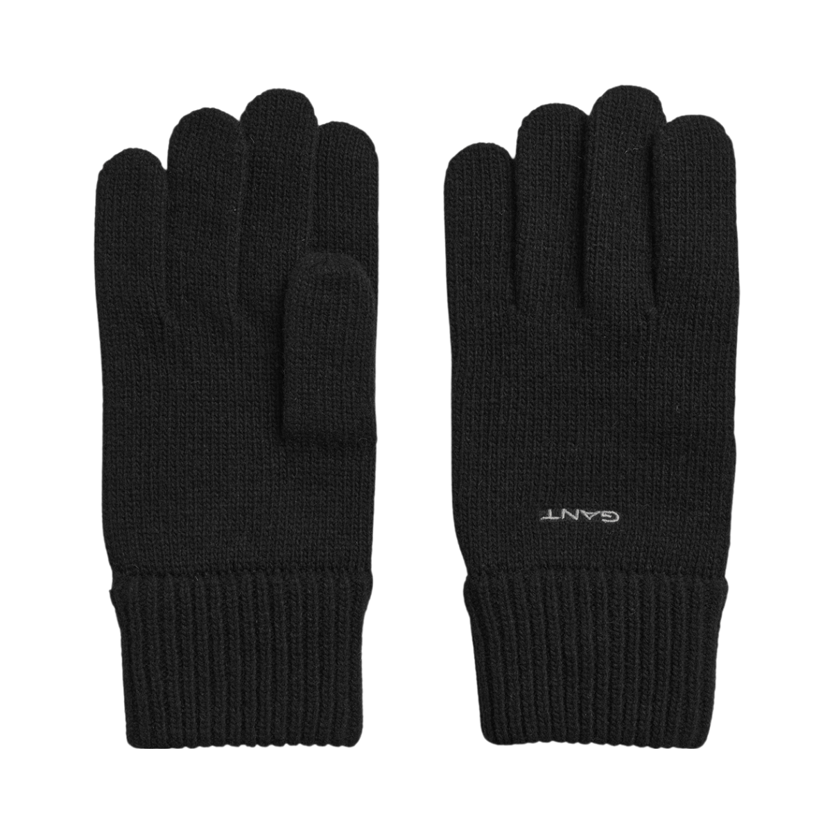 Knitted Wool Gloves - Black