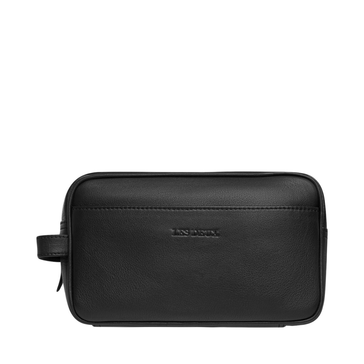 Leather Wash Bag - Black