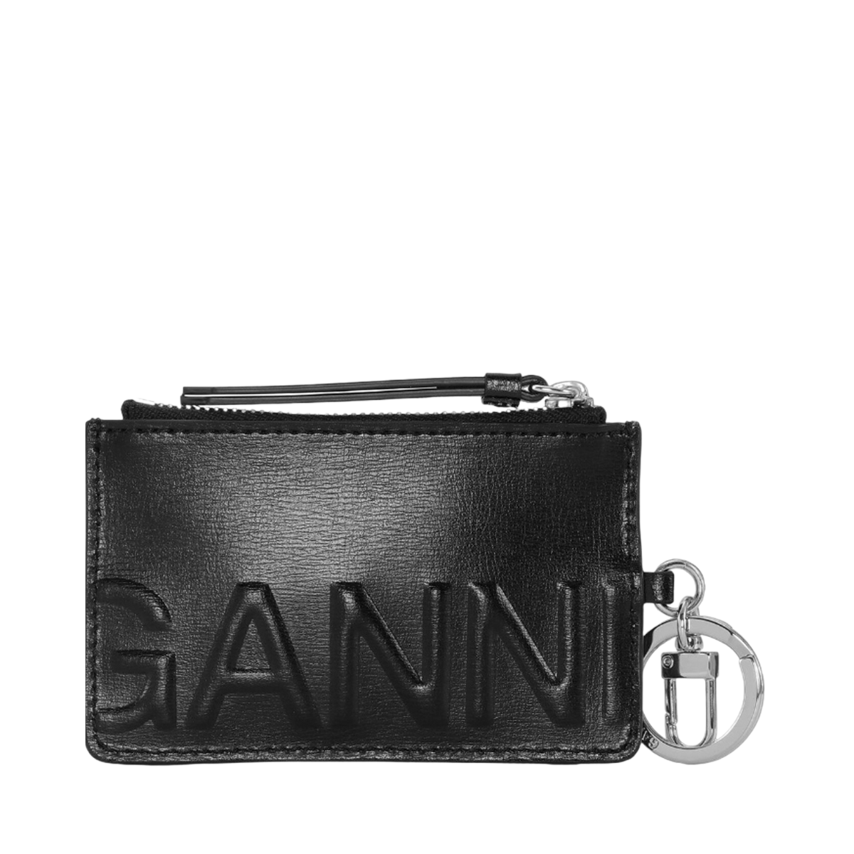 Banner Zipped Coin Purse - Black