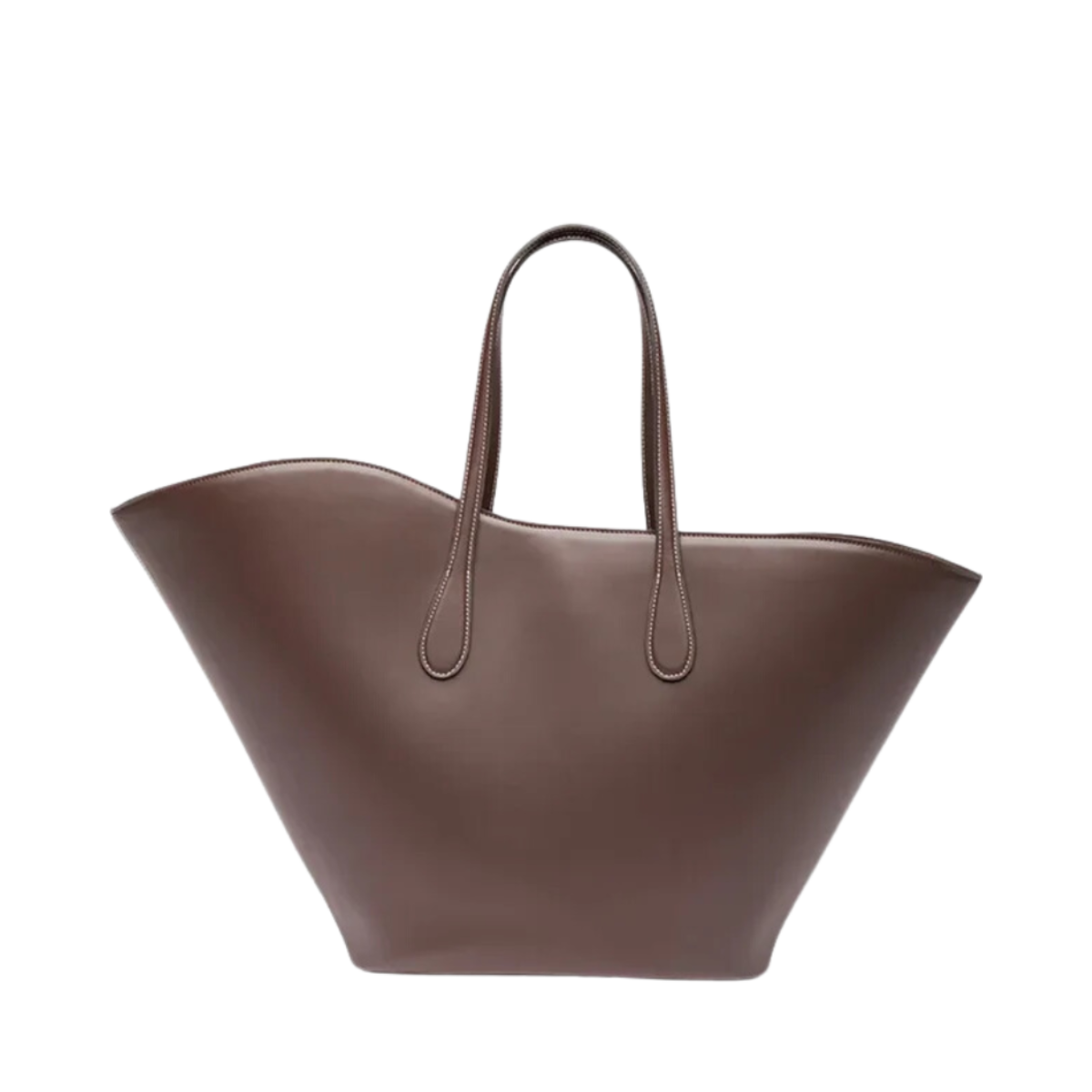 Open Tulip Tote Large - Brown