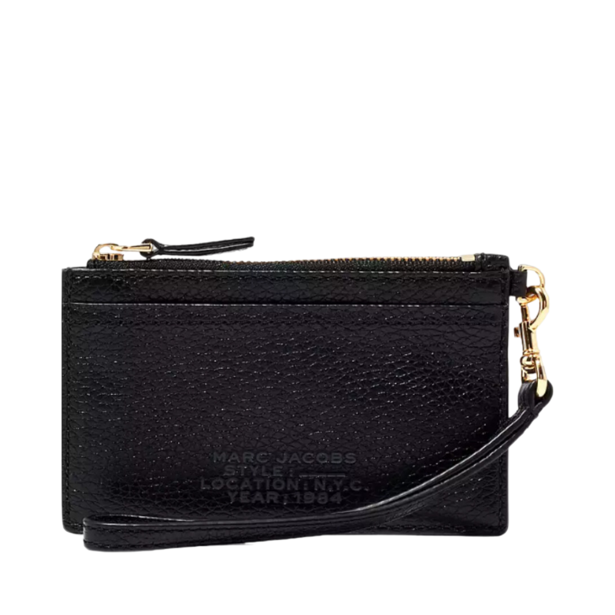 The Top Zip Wristlet Wallet - Black