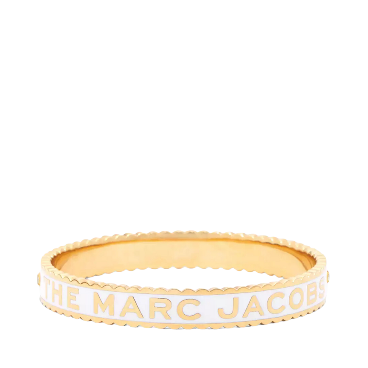 Medallion Bangle - White