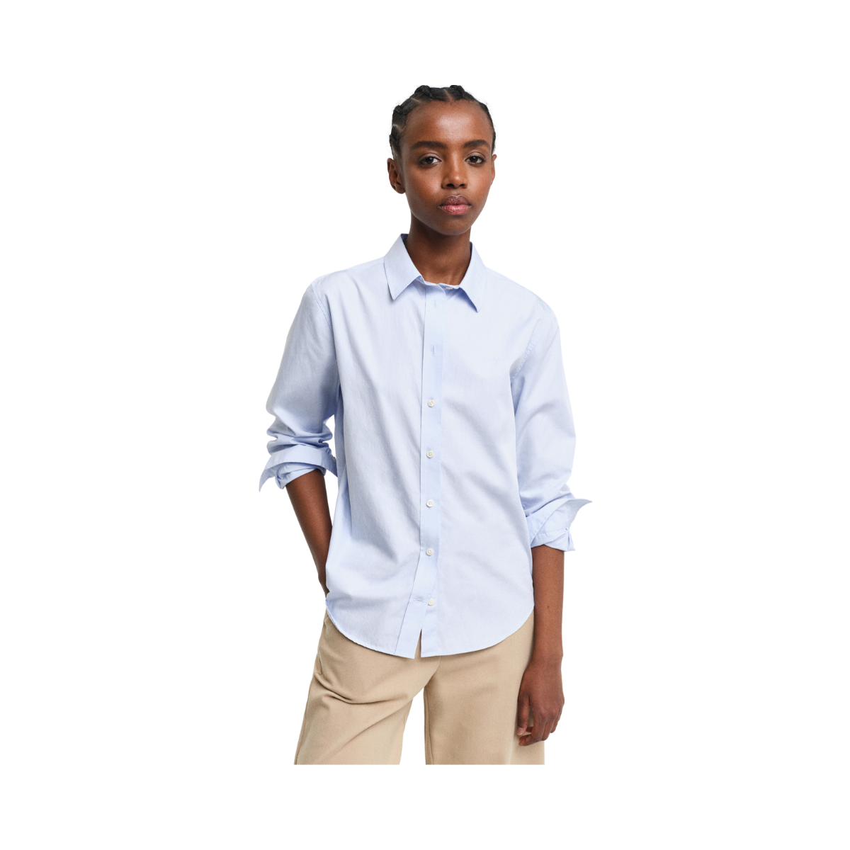 Regular Poplin Shirt - Blue