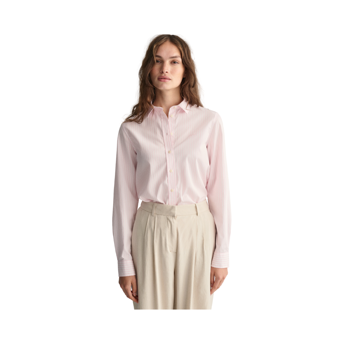 Poplin Striped Shirt - Pink