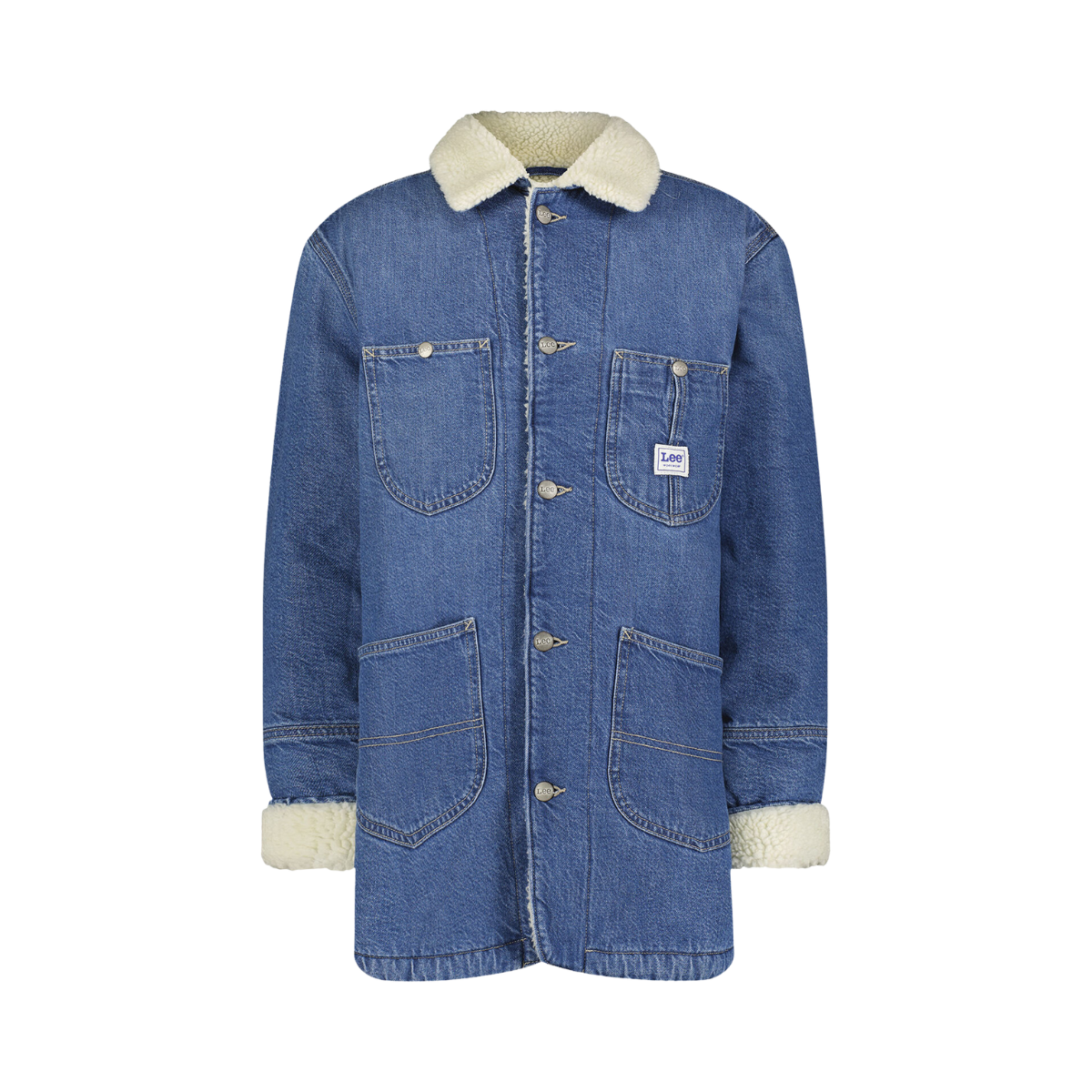 Sherpa lined chore jacket - Blue