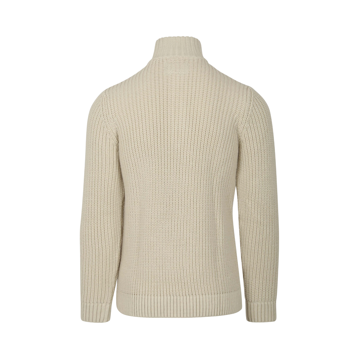 Jacob cable knit half zip - Beige