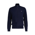 EXTRAFINE LAMBSWOOL ZIP CARDIGAN - Navy