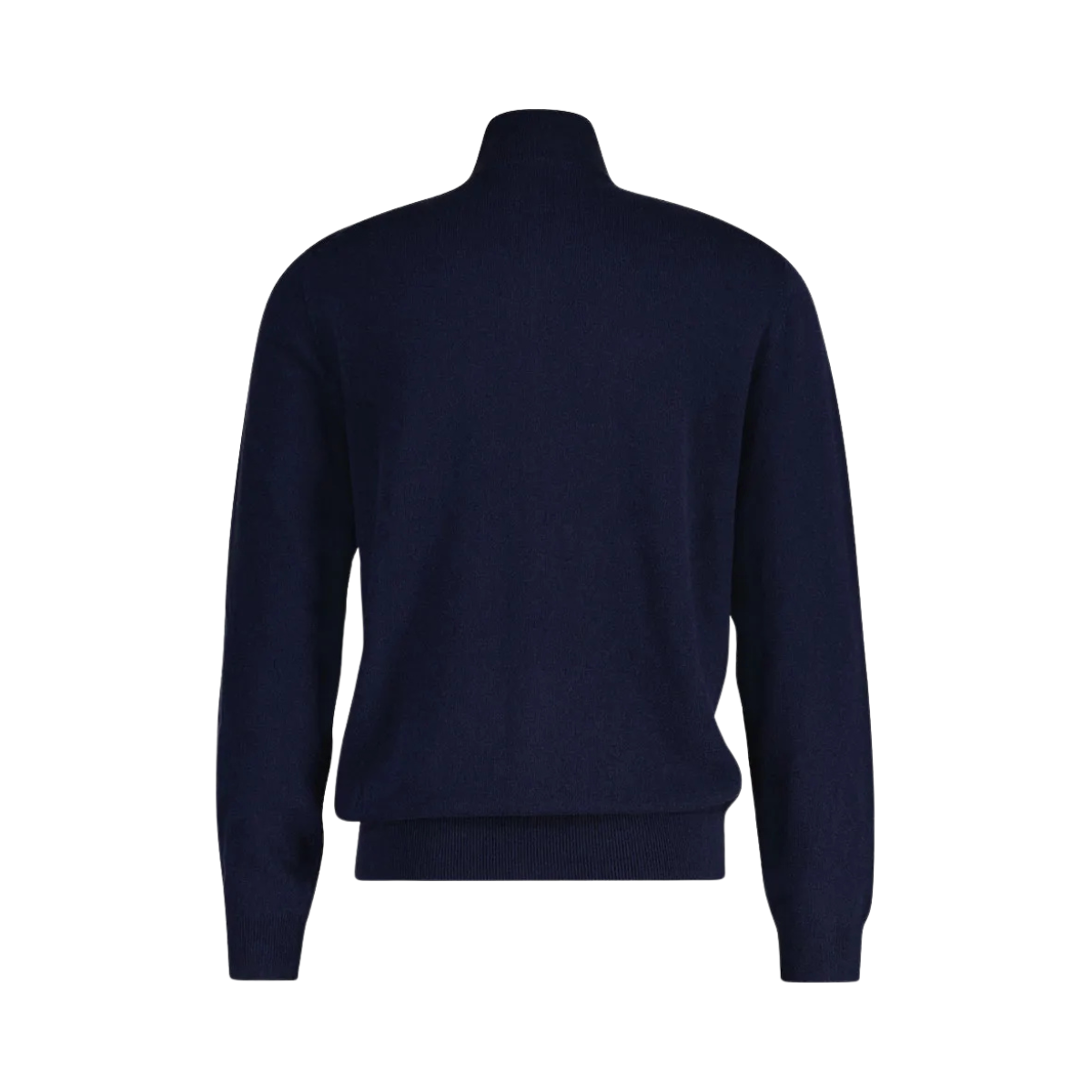 EXTRAFINE LAMBSWOOL ZIP CARDIGAN - Navy