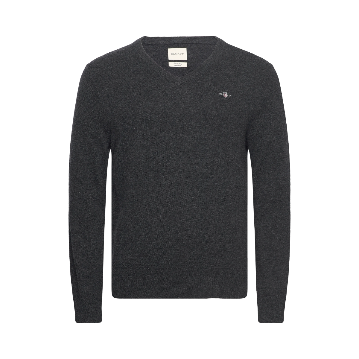 EXTRAFINE LAMBSWOOL V-NECK - Grey